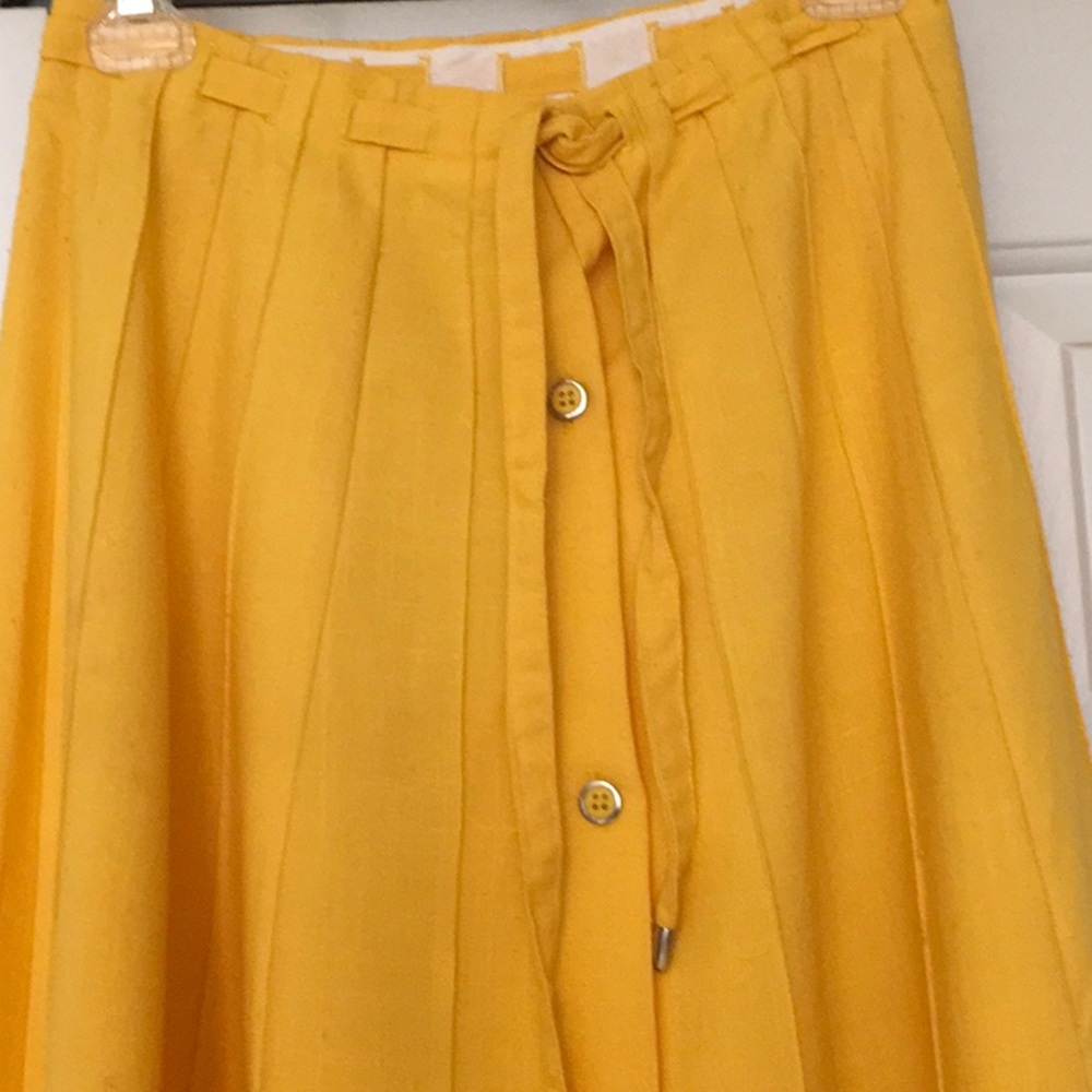 Peter Popovitch ladies vintage yellow panel skirt size small skirt - Picture 2 of 7